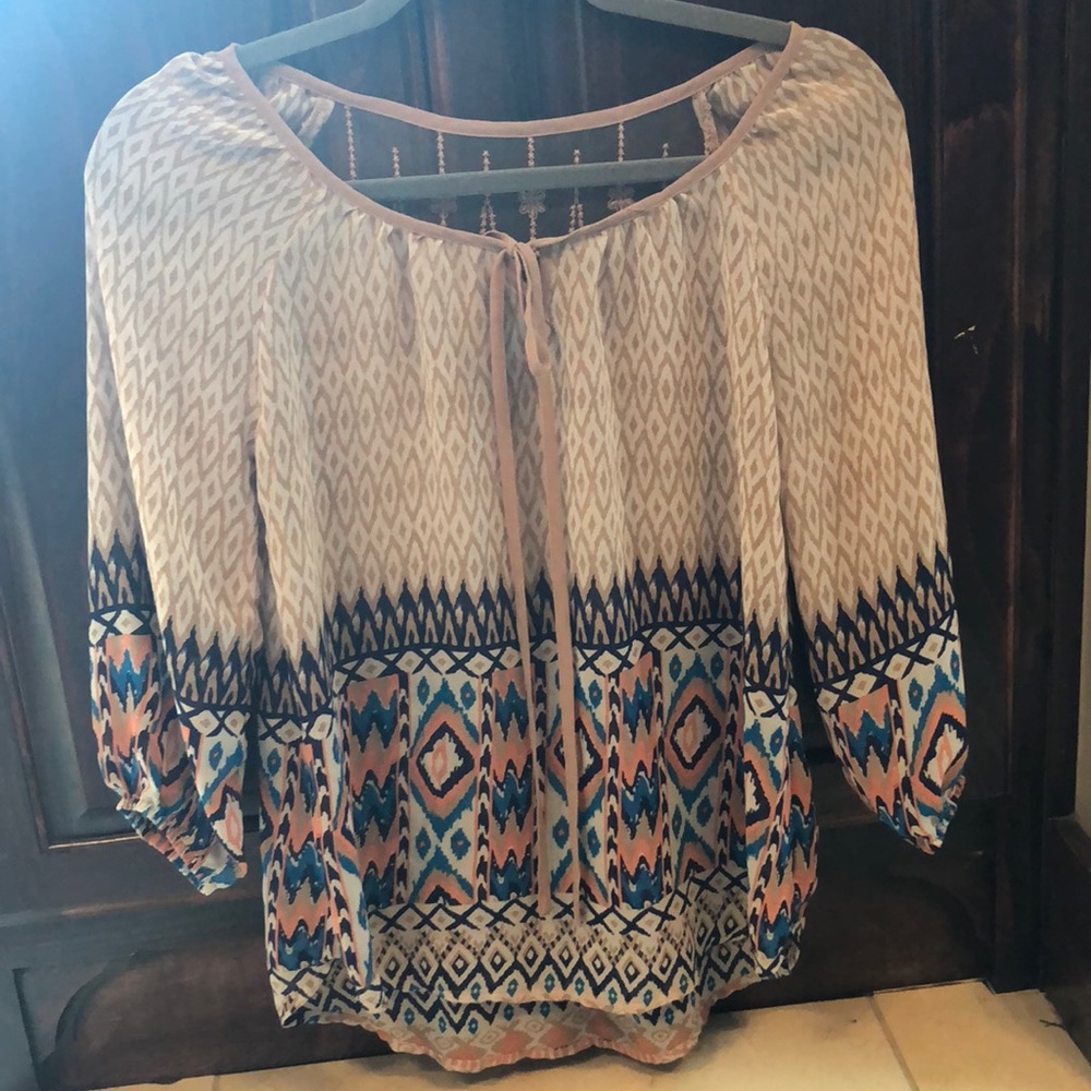 Aztec pattern blouse